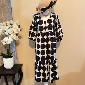 Black Polka mini dress- New